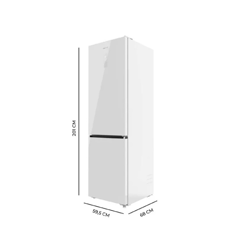 Cecotec 109122 frigorifico combi cristal blanco 201x60 no frost E