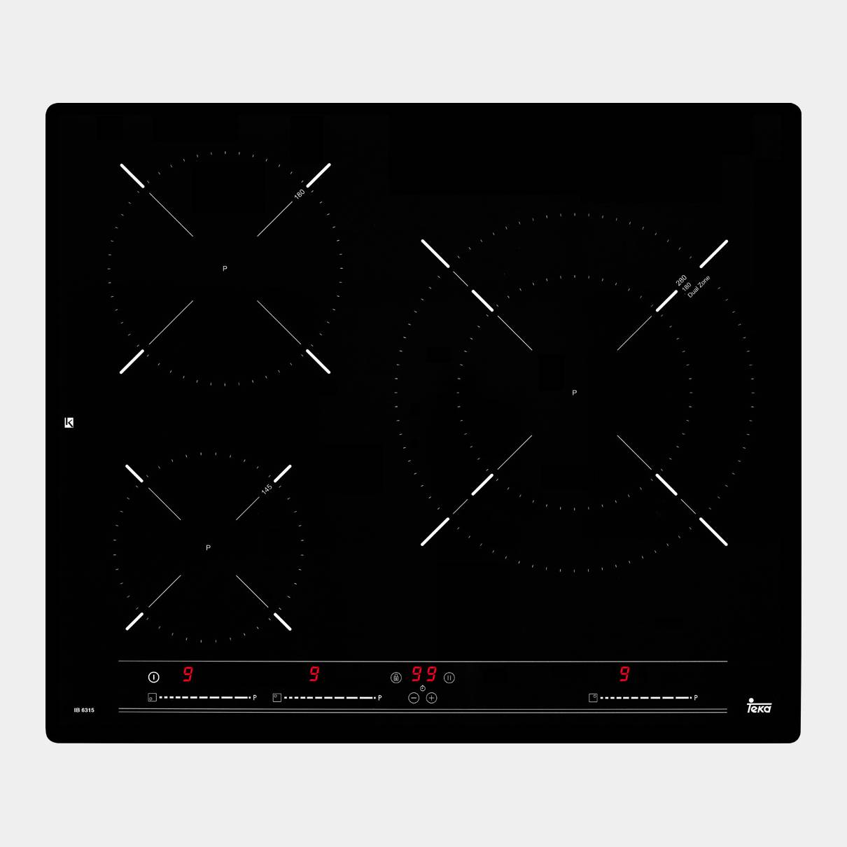 Placa de inducción Teka Ib6315 3 fuegos sin marco