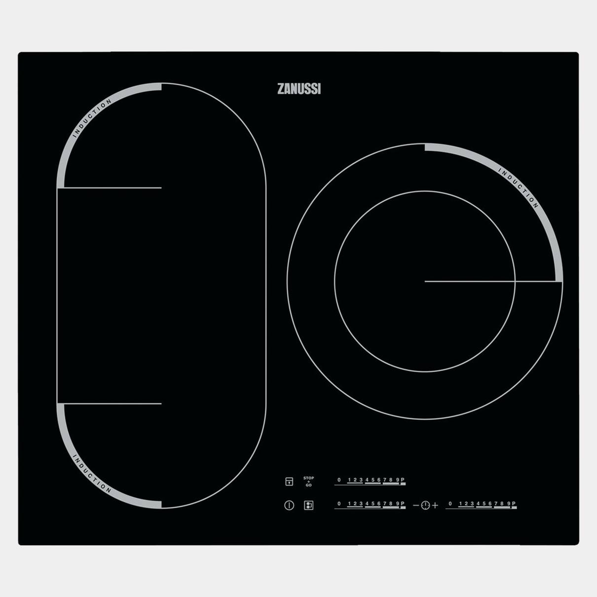 Zanussi Zem6732fba placa de inducción de 3 fuegos flex