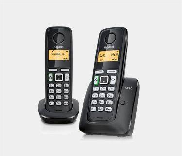 Telefono Gigaset A220 Duo Dect Negro
