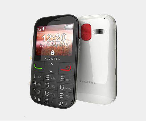 Telefono movil libre Alcatel 2000 blanco T. Grandes Sos