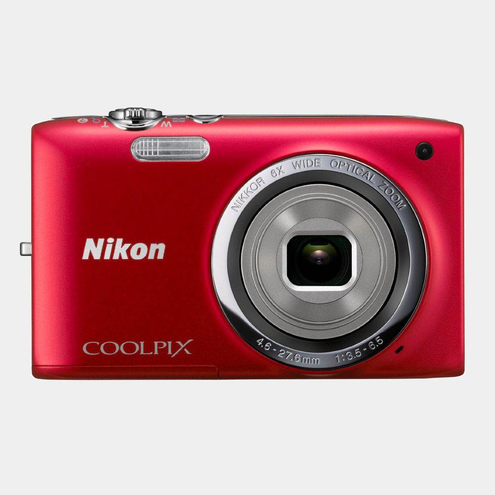 Camara Nikon Coolpix S2800 Roja con funda y tripode