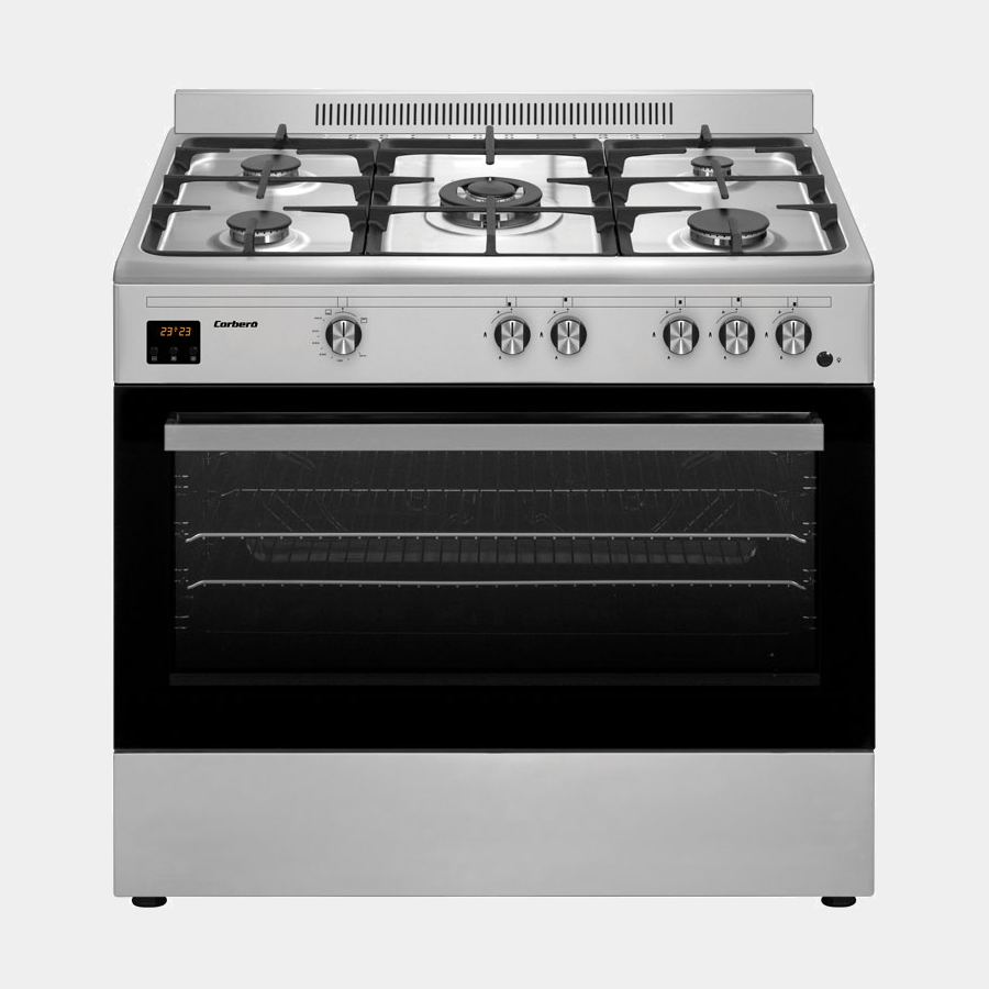Corbero Cc900x cocina inox gas butano 5 fuegos 90x60