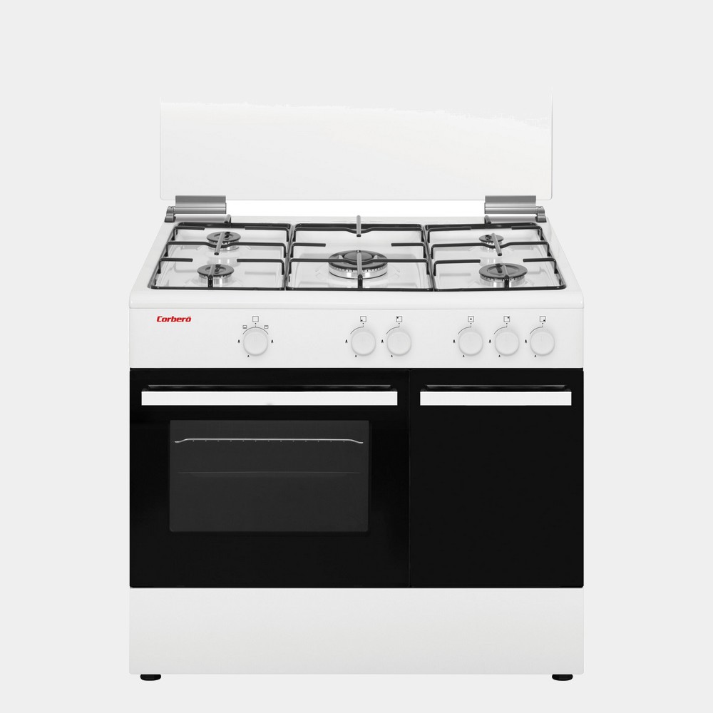 Corbero Ccsf5gb922w cocina de gas butano 90x60 5 fuegos Blanca