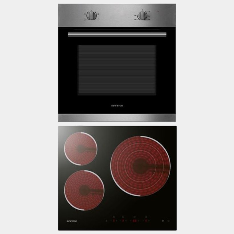 Infiniton Hvbl70h23 conjunto de horno y vitro inox