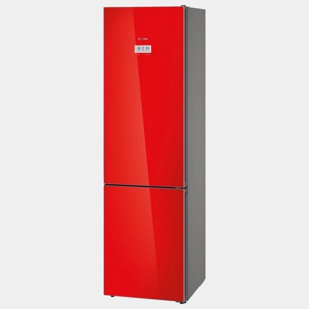 Bosch Kgf39sr45 frigorifico combi 203x60 no frost cristal rojo