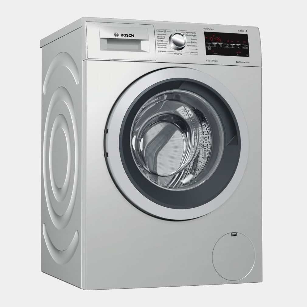 Bosch Waq2448xes lavadora inox de 8kg y 1200rpm clase