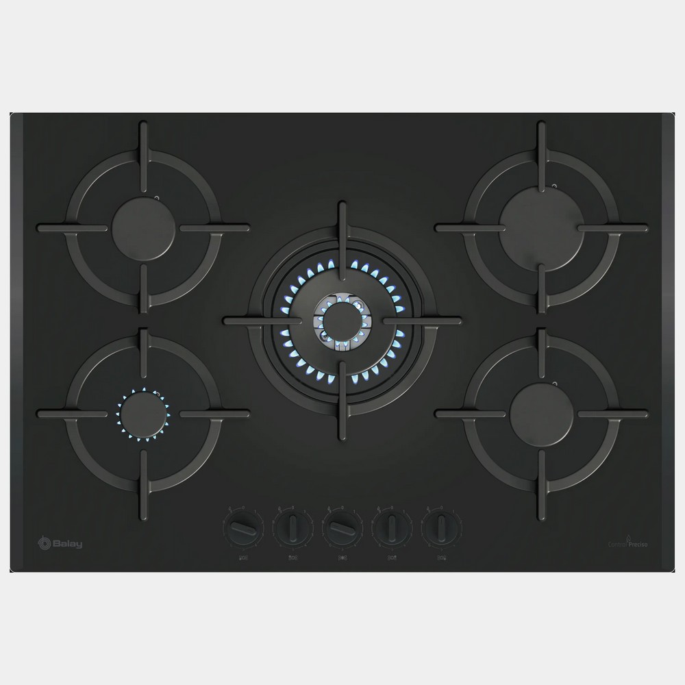 Balay 3etg676rb placa cristalgas de 5 fuegos 75cm B