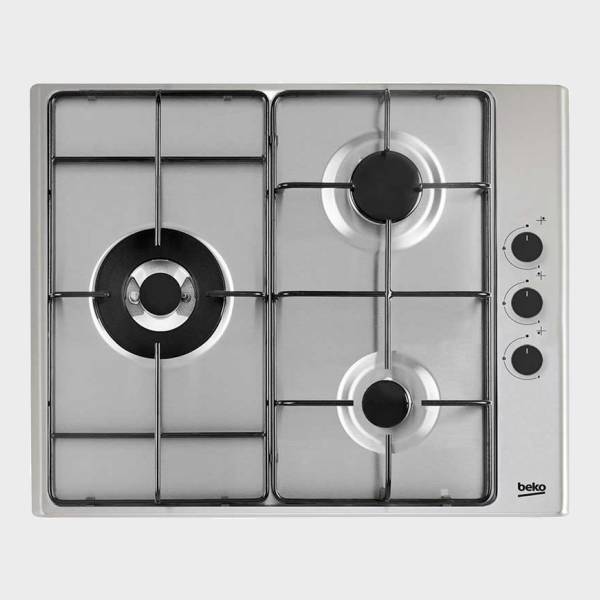 Beko Hizg63123sxl placa de gas 3 fuegos Inox