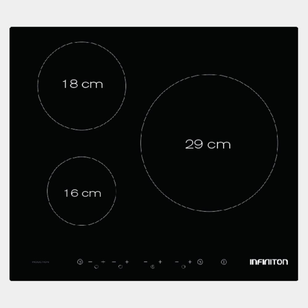 Infiniton Induction316 placa de induccion 3 fuegos 29cm